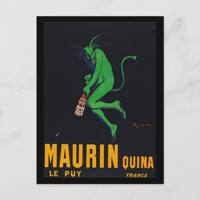 Maurin Quina Absinthe Vykort (Framsida)