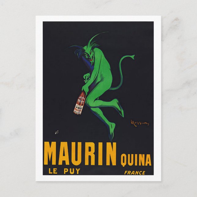 Maurin Quina Absinthe Vykort (Framsida)