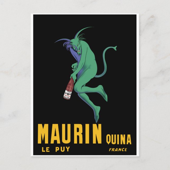 Maurin Quina - Cappiello 1906 - Absinthe Apertif Vykort (Framsida)