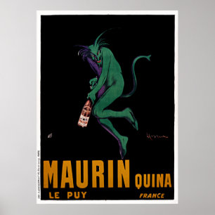 Maurin Quina grön djävulen vid Cappiello Poster