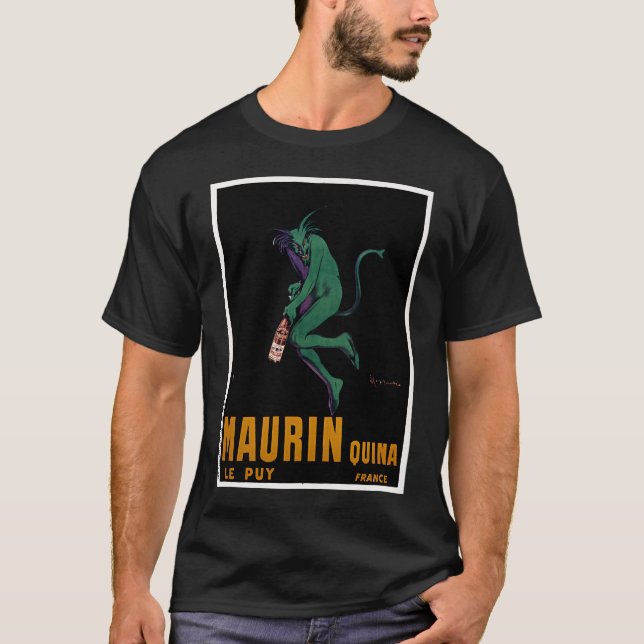 Maurin Quina grön djävulen vid Cappiello Tee Shirt (Framsida)