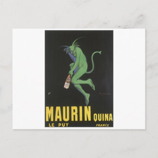 MAURIN QUINA Vintage Liquor Label Vykort