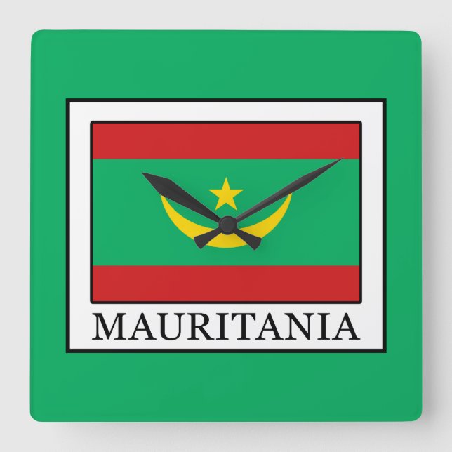 Mauritania Fyrkantig Klocka (Framsida)