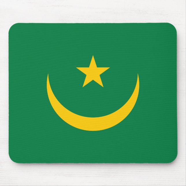 Mauritanias gamla flagga musmatta (Framsidan)