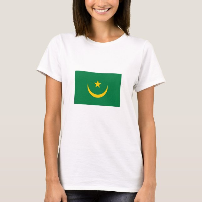Mauritanias gamla flagga t shirt (Framsida)