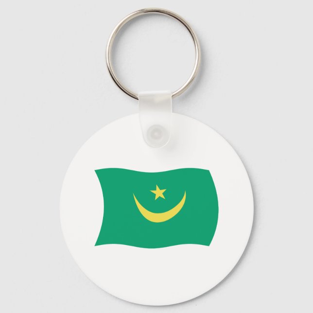 Mauritanien Flagg Nyckelring (Framsida)