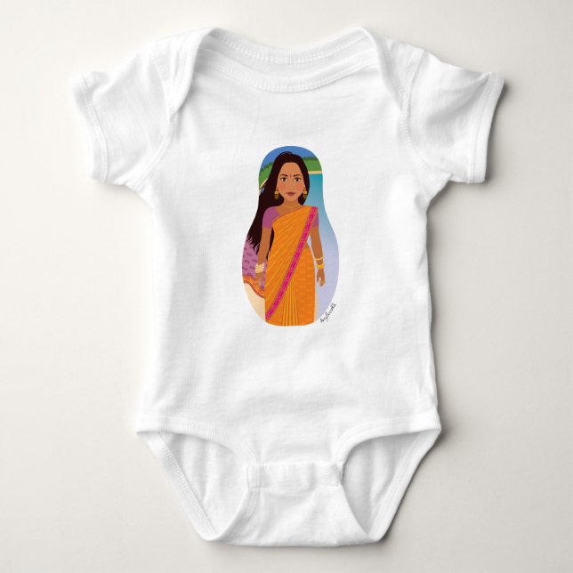Mauritian, Indian Matryoshka T Shirt (Framsida)