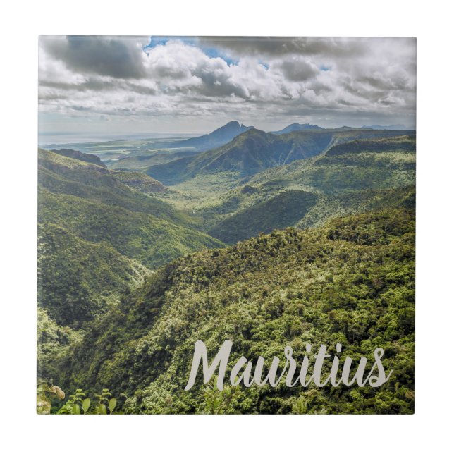 Mauritius Black River Gorges Viewpoint-gåva Kakelplatta (Framsidan)