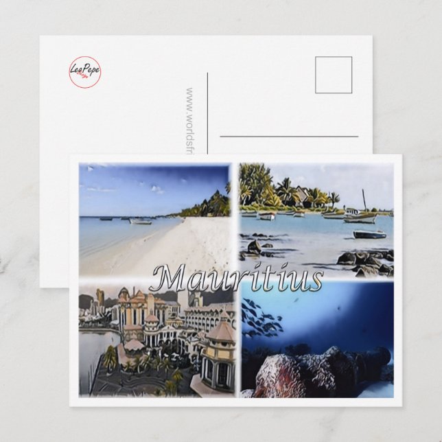 Mauritius - Cap Malheureux - Moasik - Vykort (Fram/baksida)