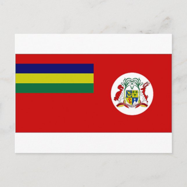 Mauritius Civil Ensign Vykort (Framsida)