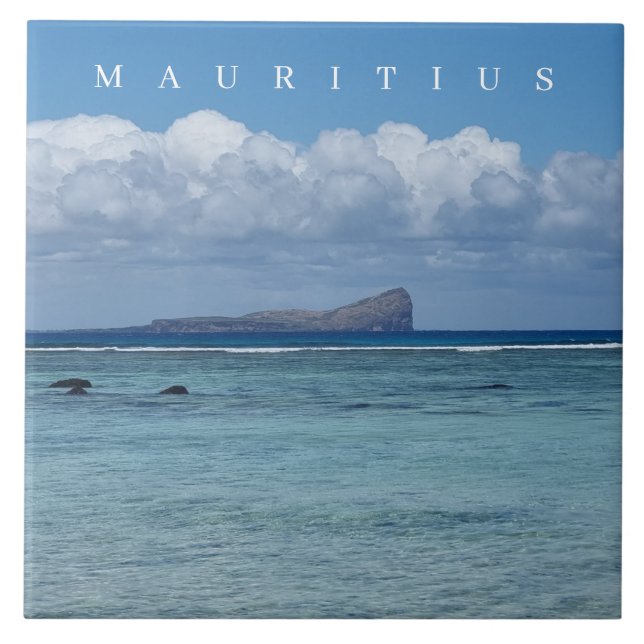 Mauritius Coin de Mire view keramiskt plattor Kakelplatta (Framsidan)