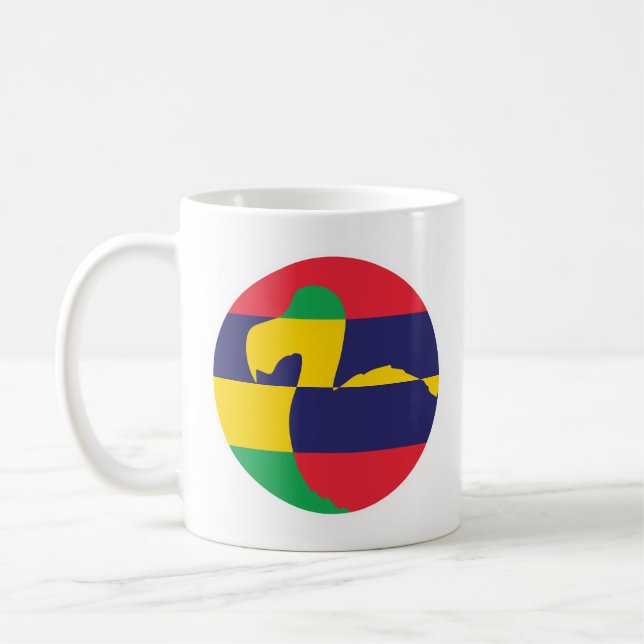 Mauritius Dodo Mauritian National Animal Flagga Kaffemugg (Vänster)