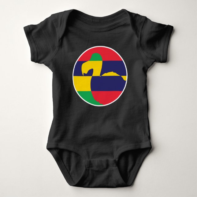 Mauritius Dodo Mauritian National Animal Flagga T Shirt (Framsida)