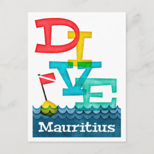 Mauritius Dykning - Färgrik Scubadykning Vykort