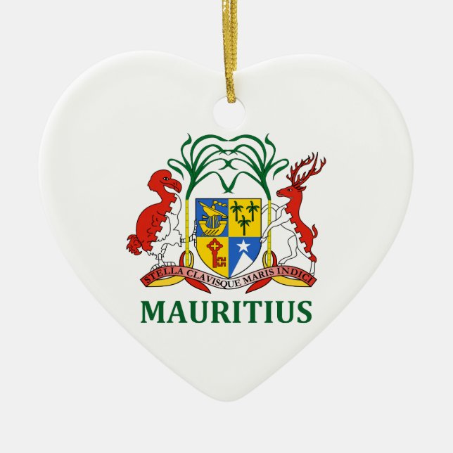 mauritius - emblem/flagga/vapensköld/symbol julgransprydnad keramik (Framsidan)