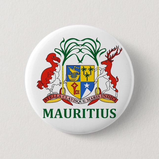 mauritius - emblem/flagga/vapensköld/symbol knapp (Framsida)