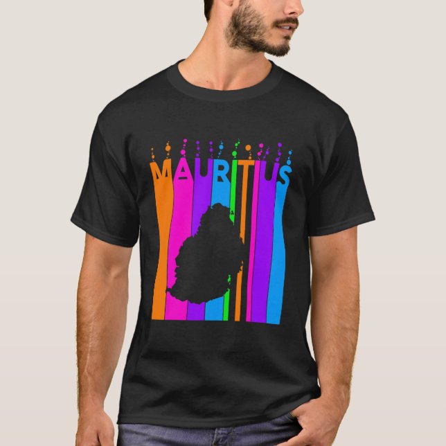 Mauritius Färgglada Bubblor T Shirt (Framsida)