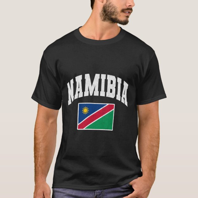 Mauritius Flag Throwback T Shirt (Framsida)