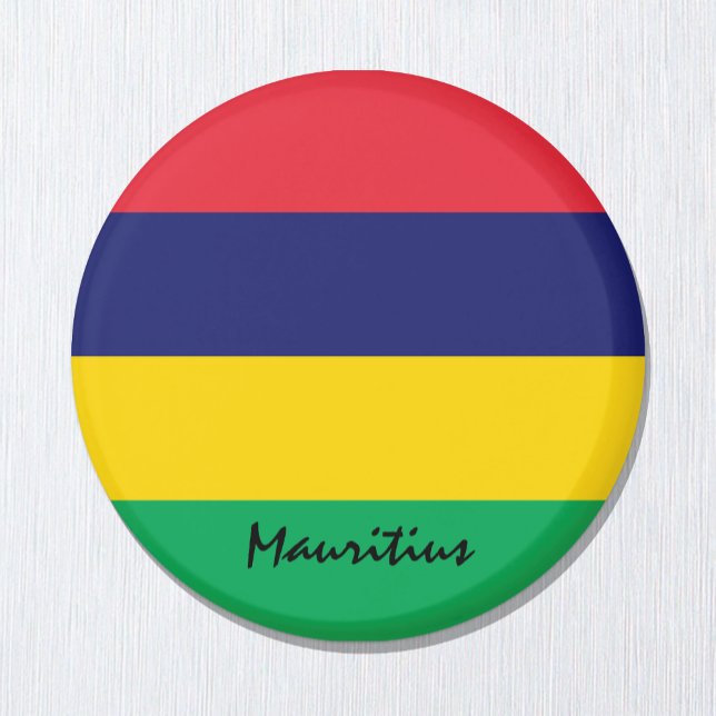 Mauritius flagga & African - trip/sportfantasts Magnet (Skapare uppladdad)