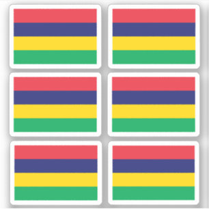Mauritius flagga - en samling klistermärken