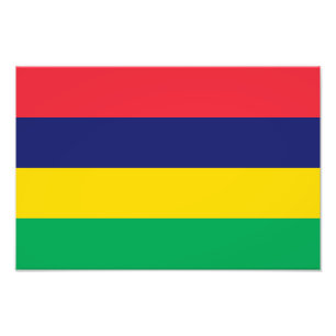 Mauritius flagga fototryck