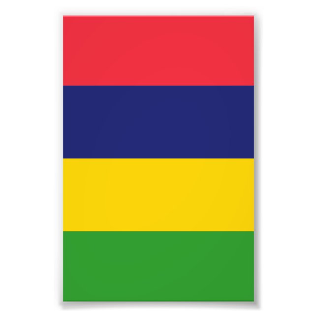Mauritius flagga fototryck (Framsidan)