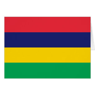 Mauritius flagga hälsningskort