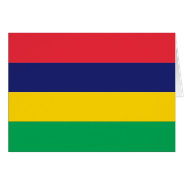 Mauritius Flagga Hälsningskort (Framsidan Horizontal)