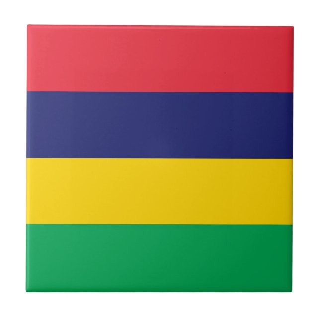 Mauritius Flagga Kakelplatta (Framsidan)