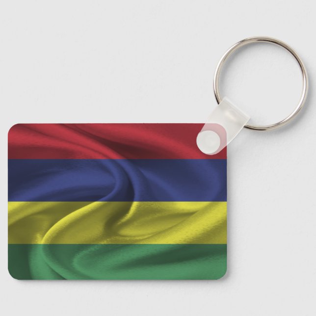 Mauritius Flagga Keychain Nyckelring (Framsida)