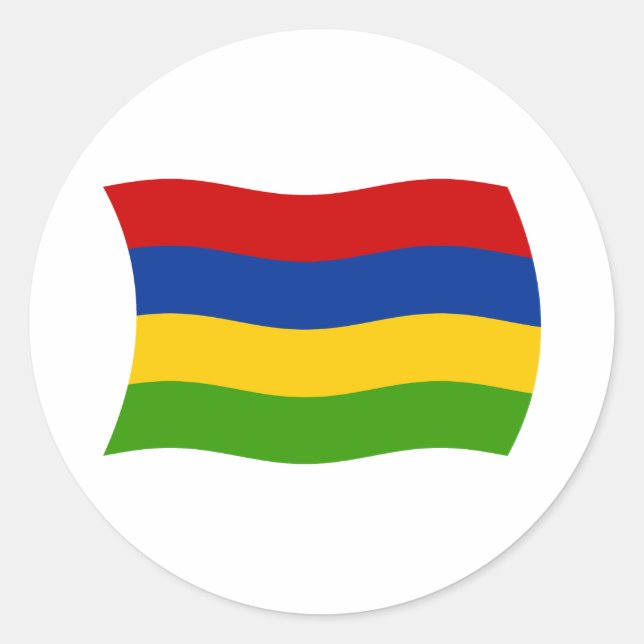Mauritius Flagga Klistermärke (Framsida)