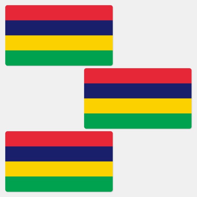 Mauritius Flagga Klistermärke (Grupp)