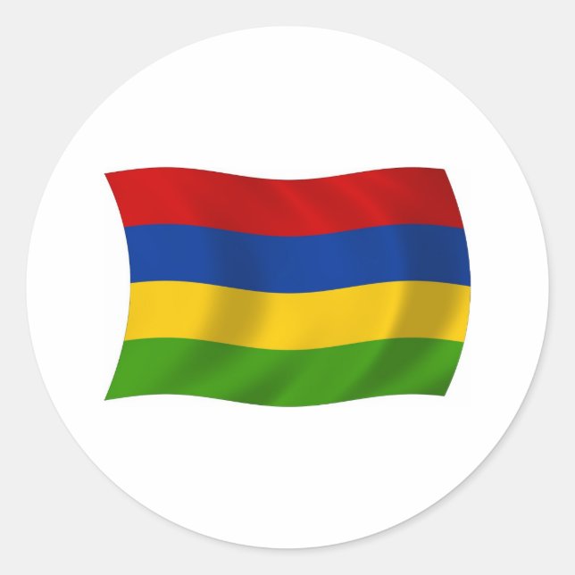 Mauritius Flagga Klistermärke (Framsida)