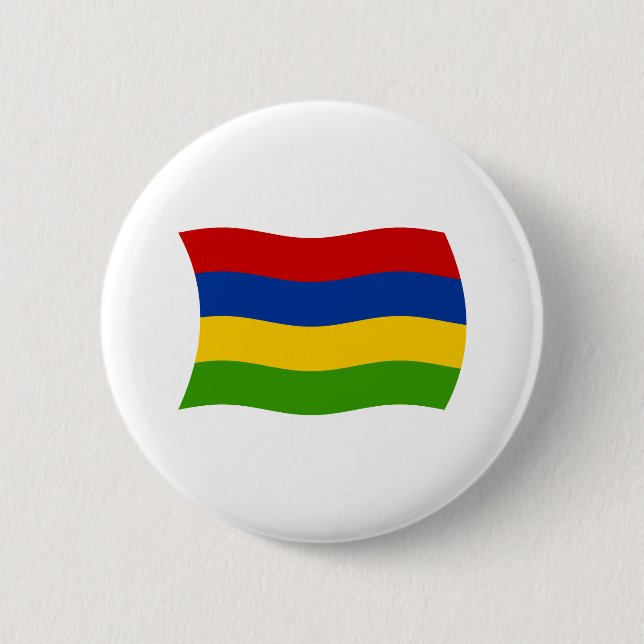 Mauritius Flagga Knapp (Framsida)