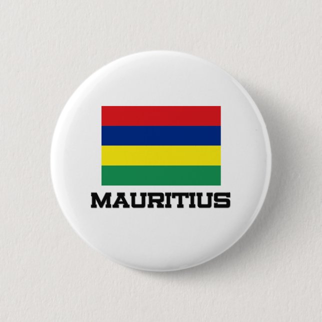 Mauritius flagga knapp (Framsida)