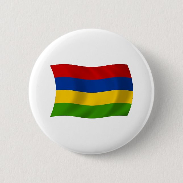 Mauritius Flagga Knapp (Framsida)