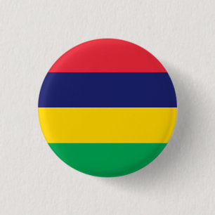 Mauritius flagga knapp