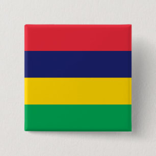 Mauritius Flagga Knapp