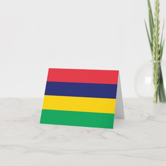 Mauritius Flagga Kort (Framsida)