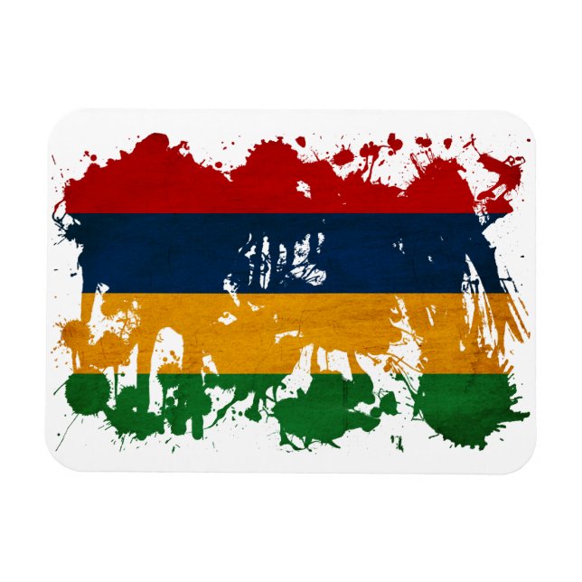 Mauritius Flagga Magnet (Horisontell)