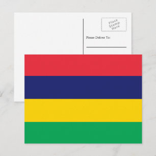Mauritius Flagga, Mauritius Flagga Vykort