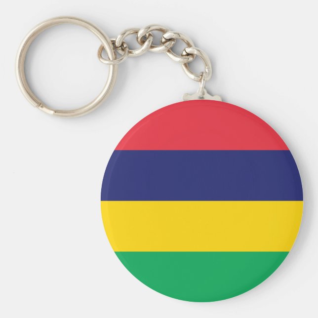 Mauritius Flagga Nyckelring (Framsidan)