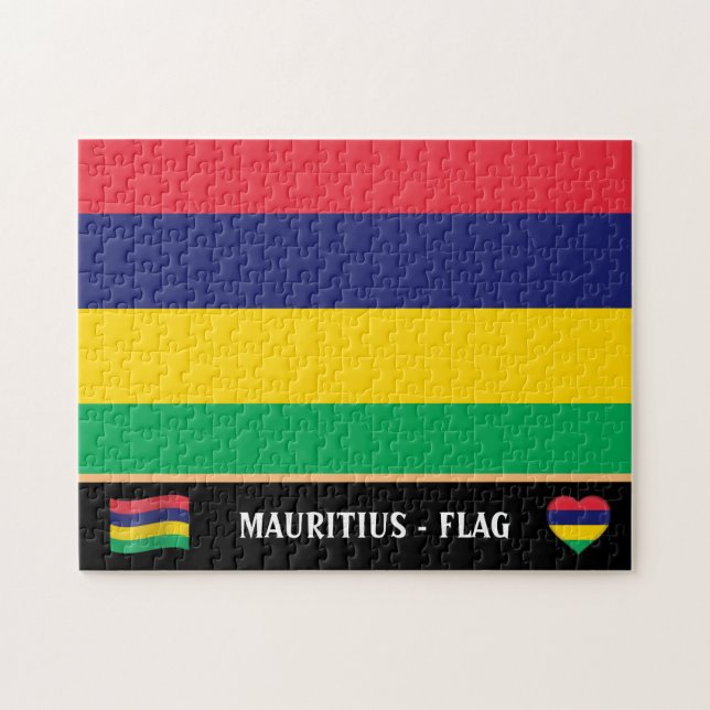 Mauritius Flagga och Mauritius land / Mauritius Pussel (Horisontell)