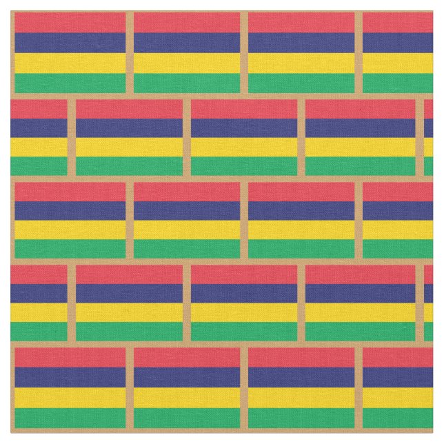 Mauritius Flagga och Mauritius mode Fabric/Sport Tyg (Närbild)