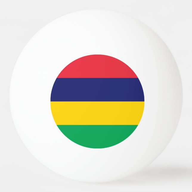 Mauritius Flagga Pingisboll (Framsidan)