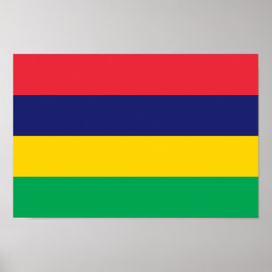Mauritius flagga poster
