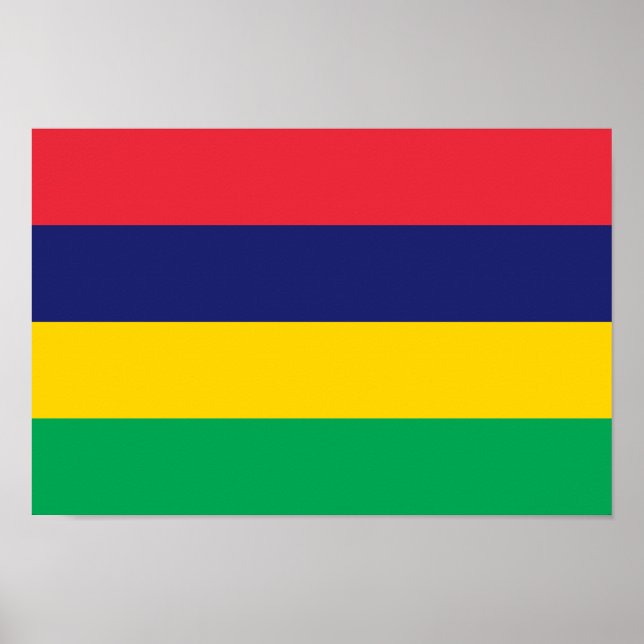 Mauritius Flagga Poster (Framsidan)