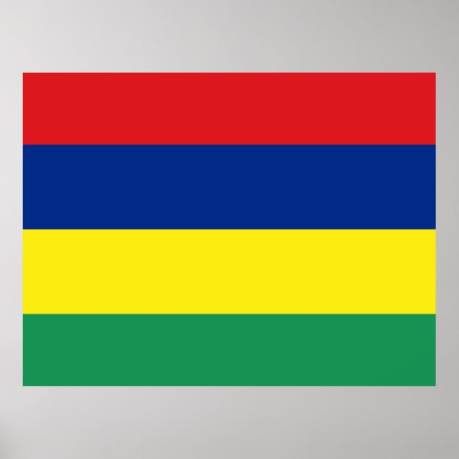 Mauritius Flagga Poster (Framsidan)