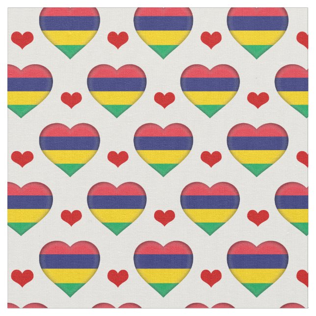 Mauritius Flagga Red Heart mode Fabric/Mauritius Tyg (Närbild)