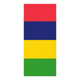 Mauritius flagga reklamkort